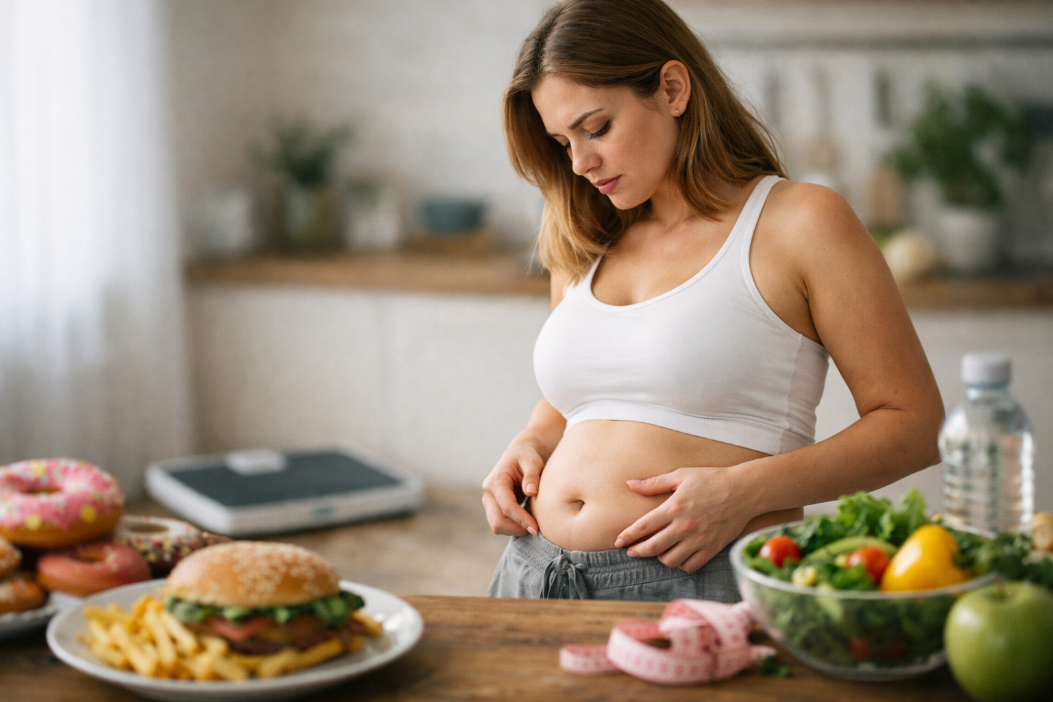 Břicho roste, i když držíte dietu? Jeho tvar může napovědět, co za tím stojí a proč se vám nedaří zhubnout Náhledový obrázek